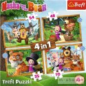 SIMBA Puzzle Masza w Lesie 4w1 Układanka dla Dzieci