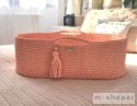 Kosz Mojżesza BOHO Handmade - łososiowy