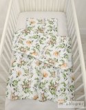 Komplet pościeli dla niemowląt z wypełnieniem 2-cz 75x100cm NEWBORN - woodland green