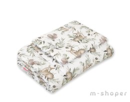 Komplet pościeli dla niemowląt z wypełnieniem 2-cz 75x100cm NEWBORN - woodland olive