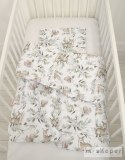 Komplet pościeli dla niemowląt z wypełnieniem 2-cz 75x100cm NEWBORN - woodland olive