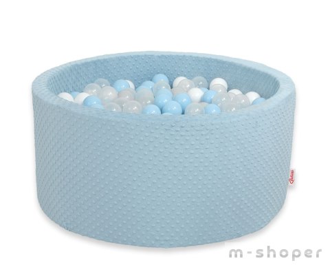 Suchy basen minky H-40 cm z piłkami 200szt.- misty blue