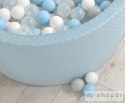 Suchy basen minky H-40 cm z piłkami 200szt.- misty blue