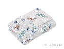 Komplet pościeli dla niemowląt z wypełnieniem 2-cz 75x100cm NEWBORN - blue birds