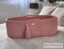 Kosz Mojżesza BOHO Handmade - blush