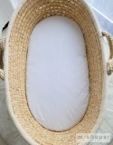 Prześcieradło bawełniane do kosza Mojżesza Boho wózka gondoli 75x35 cm - białe