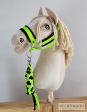 Uwiąz dla Hobby Horse ze sznurka - neon green/ czarny