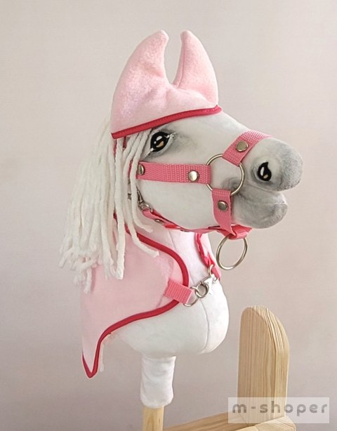 Zestaw dla Hobby Horse A4: derka + nauszniki - jasny różowy