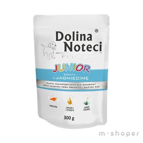 Dolina Noteci Premium JUNIOR bogata w jagnięcinę saszetka 300 g