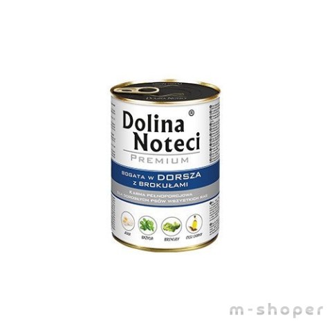 Dolina Noteci Premium bogata w dorsza z brokułami 400g