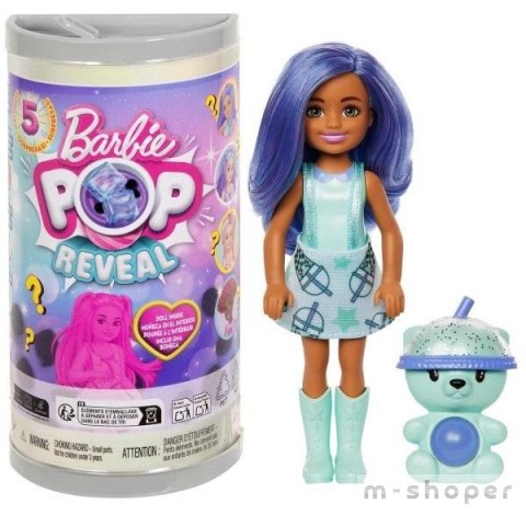 Barbie Pop Reveal Chelsea Lalka Bubble Tea mix