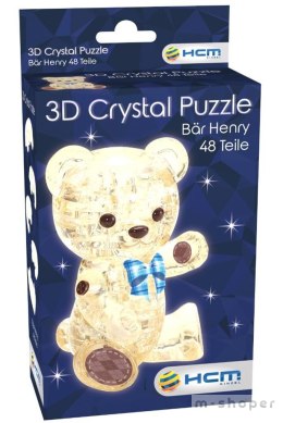 Crystal puzzle Miś Henry brązowy