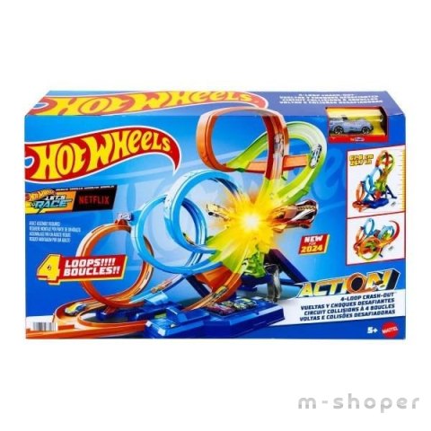 Hot Wheels Action Zestaw Poczwórna pętla kraks