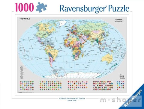 Puzzle 1000 Polityczna mapa świata