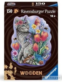 Puzzle drewniane 150 Kot