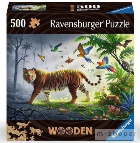 Puzzle drewniane 500 Tygrys