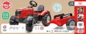 FALK Traktor Massey Ferguson Czerwony na Pedały z Przyczepką od 3 Lat