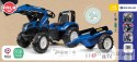 FALK Traktor New Holland Niebieski na Pedały z Przyczepką od 3 Lat