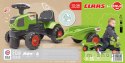 FALK Traktorek Baby Claas Axos 310 Zielony z Przyczepką od 1 roku