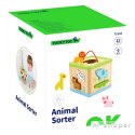 TOOKY TOY Drewniany Sorter Kostka Edukacyjna Zwierzątka