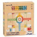 TOOKY TOY Gry Planszowe Logiczne 2w1 Ludo Chińczyk + Uwolnij Zwierzątka