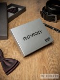 Kompaktowy czarny portfel ze skóry naturalnej wysokiej jakości RFID— Rovicky