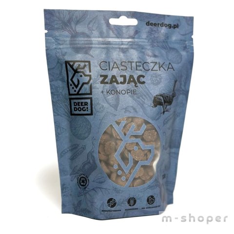 Deer Dog Ciastka dla psa Zając + Konopie 300g