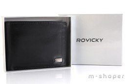 Skórzany portfel męski z ochroną kart RFID Protect — Rovicky