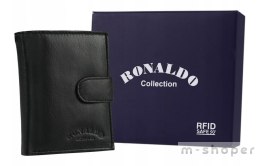 Klasyczny portfel skórzany zapinany na zatrzask - Ronaldo
