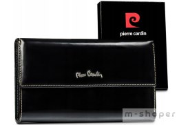 Elegancki portfel damski ze skóry naturalnej - Pierre Cardin