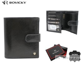 Skórzany, duży portfel męski z systemem RFID - Rovicky