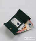 Lakierowany, skórzany portfel damski z systemem RFID - Lorenti