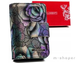 Skórzany portfel damski na zatrzask - Lorenti