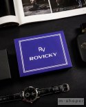 Skórzany portfel na zatrzask z systemem RFID - Rovicky