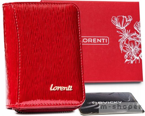 Mały portfel damski z lakierowanej skóry naturalnej - Lorenti