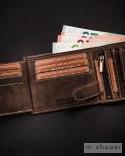 Skórzany portfel męski w orientacji poziomej - Buffalo Wild