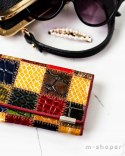 Damski skórzany portfel w patchworkowy wzór - Lorenti