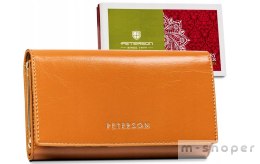 Skórzany portfel w orientacji poziomej z systemem RFID - Peterson