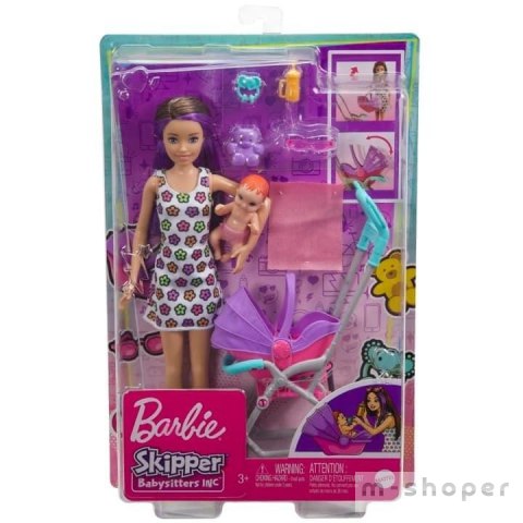 Barbie Skipper zestaw opiekunka GXT34