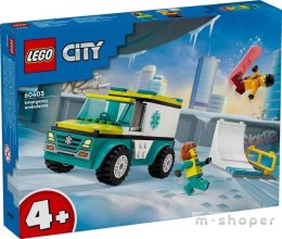 Lego CITY 60403 Karetka i snowboardzista