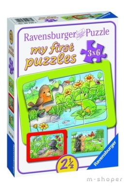 Puzzle 3x6 Małe zwierzęta