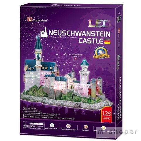 Puzzle 3D Zamek Neushwastein LED