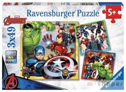 Puzzle dla dzieci 3x49 Marvel Avengers