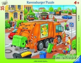 Puzzle w ramce 35 Śmieciarka