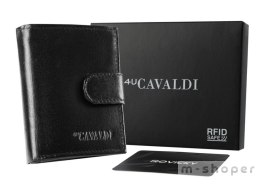 Skórzany portfel męski średnich rozmiarów z systemem RFID - 4U Cavaldi