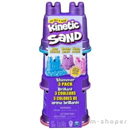 Kinetic Sand Zestaw błyszczący 3 kolory piasku