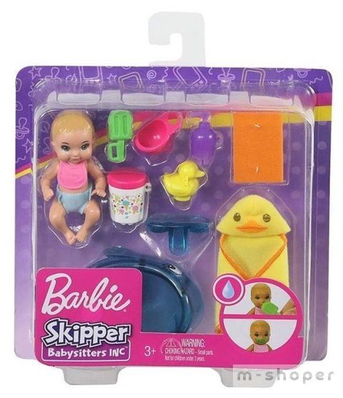 Barbie Lalka dziecko + akcesoria GHV84