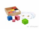 MASTERKIDZ Kubeczki I Klocki Kwadratowe Zabawka Drewniana Sorter Kolorów Montessori