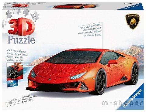 Puzzle 3D Lamborghini Huracan Evo arancio