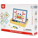 TOOKY TOY Tablica Magnetyczna Kredowa 2w1 Układanka Puzzle Kształty 117 el. Certyfikat FSC